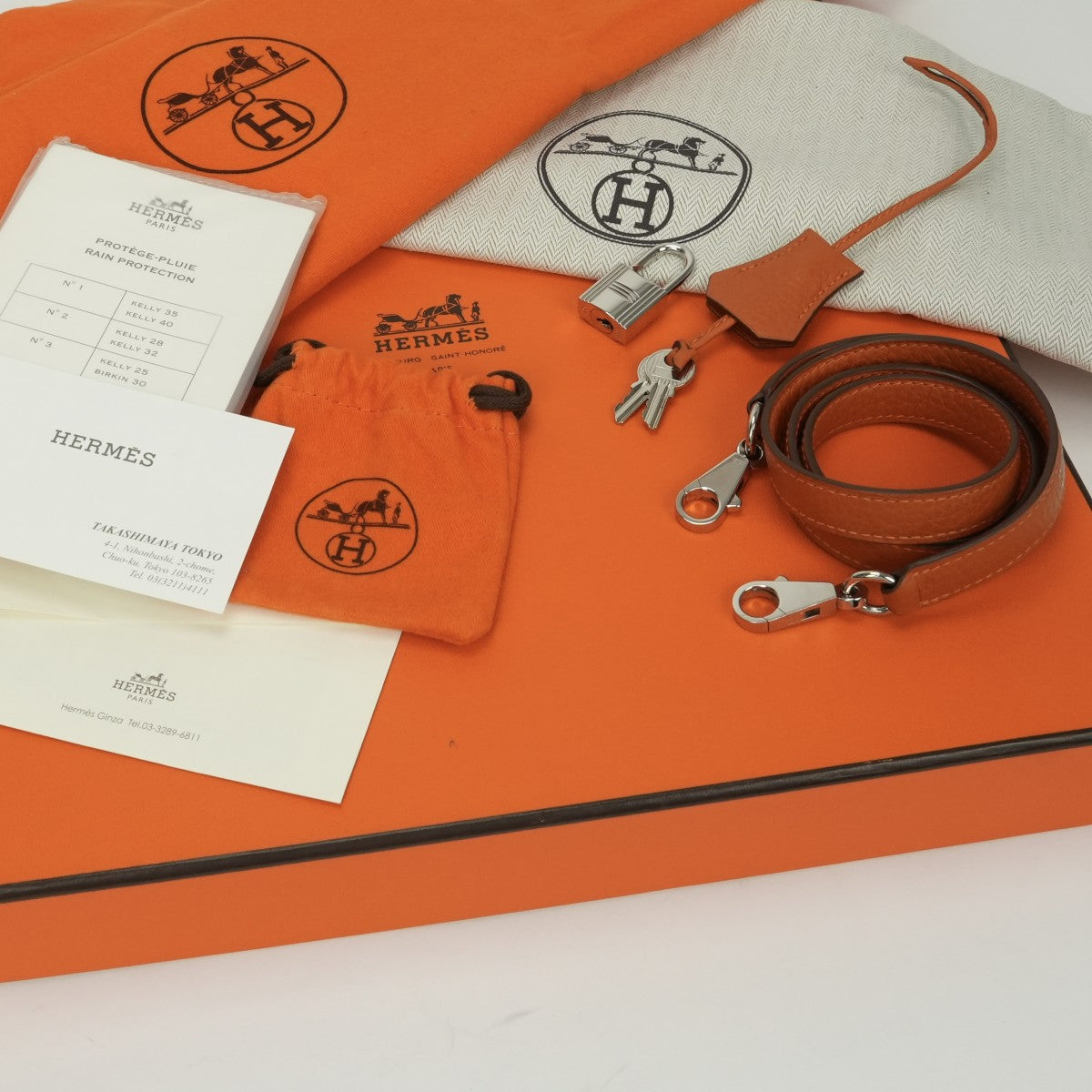 HERMES 헤르메스 Kelly 28 Kelly 28 가방, 토트 백, 숄더백, 토리 온 클레멘스, 오렌지, 실버 피팅, V 자형, 새로운 금속 피팅