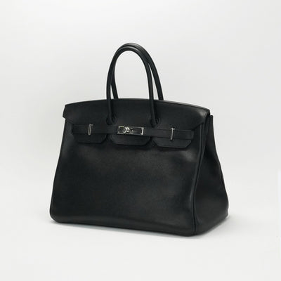 エルメス HERMES バーキン35 バーキン 35 バッグ トートバッグ エプソン ノワール ブラック 黒 シルバー金具 ヴォーエプソン