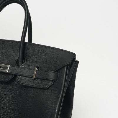 エルメス HERMES バーキン35 バーキン 35 バッグ トートバッグ エプソン ノワール ブラック 黒 シルバー金具 ヴォーエプソン