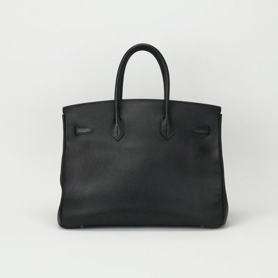 エルメス HERMES バーキン35 バーキン 35 バッグ トートバッグ エプソン ノワール ブラック 黒 シルバー金具 ヴォーエプソン