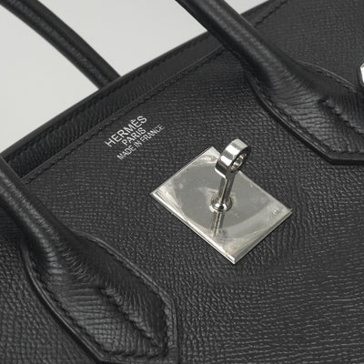 エルメス HERMES バーキン35 バーキン 35 バッグ トートバッグ エプソン ノワール ブラック 黒 シルバー金具 ヴォーエプソン