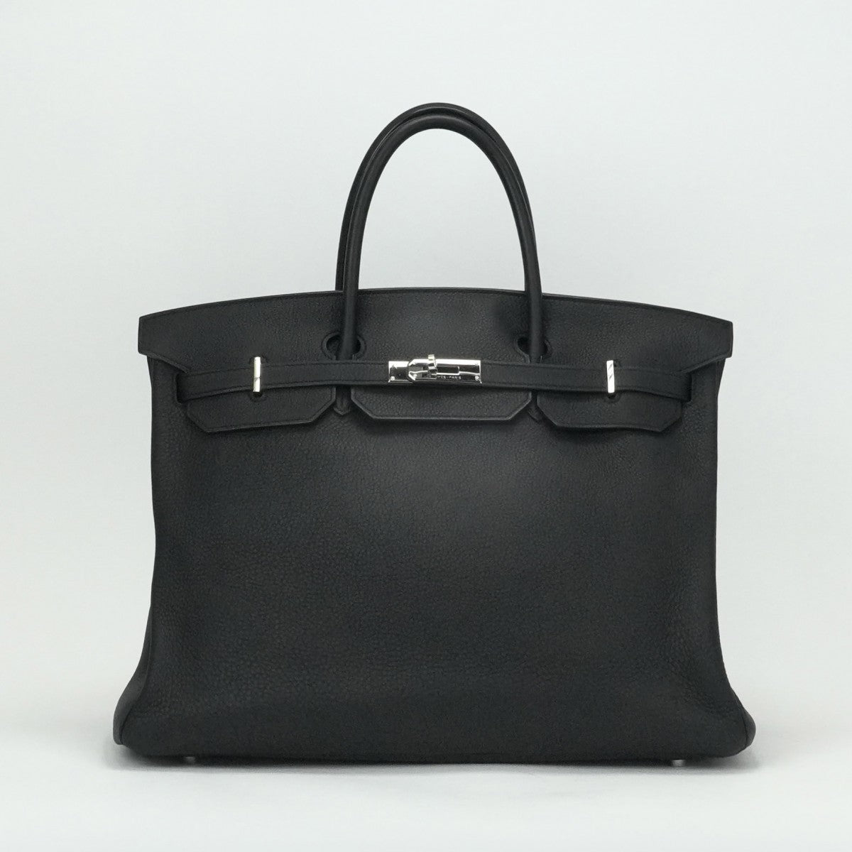 HERMES 爱马仕 Birkin 40 Birkin 40 手提袋多哥黑色银色硬件
