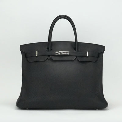 HERMES 爱马仕 Birkin 40 Birkin 40 手提袋多哥黑色银色硬件