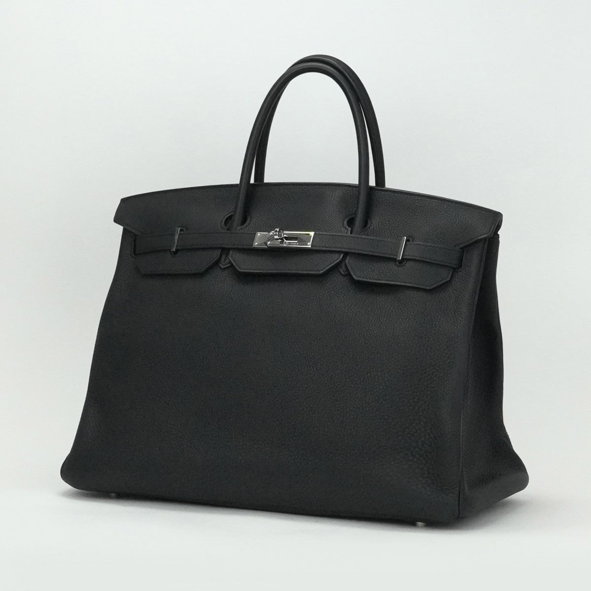 HERMES 爱马仕 Birkin 40 Birkin 40 手提袋多哥黑色银色硬件