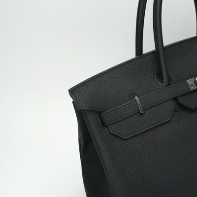 HERMES 爱马仕 Birkin 40 Birkin 40 手提袋多哥黑色银色硬件