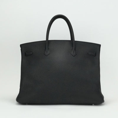 HERMES 爱马仕 Birkin 40 Birkin 40 手提袋多哥黑色银色硬件