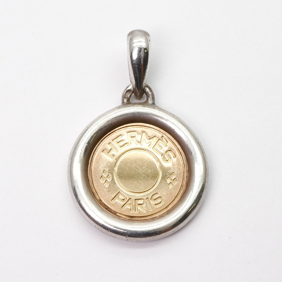 HERMES 헤르메스 세리에 세리에 목걸이 펜던트 choker au750/ag925 골드 헤르메스 코인 메달 콤비