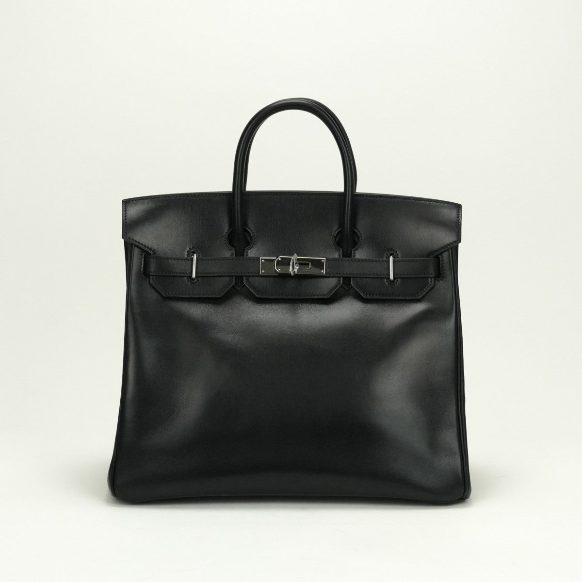 HERMES HERMES Haut a courroies 32 Haut a courroies 32 Bag, Tote Bag, Box Calf, Noir, Black, Silver