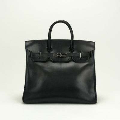 HERMES HERMES Haut a courroies 32 Haut a courroies 32 Bag, Tote Bag, Box Calf, Noir, Black, Silver