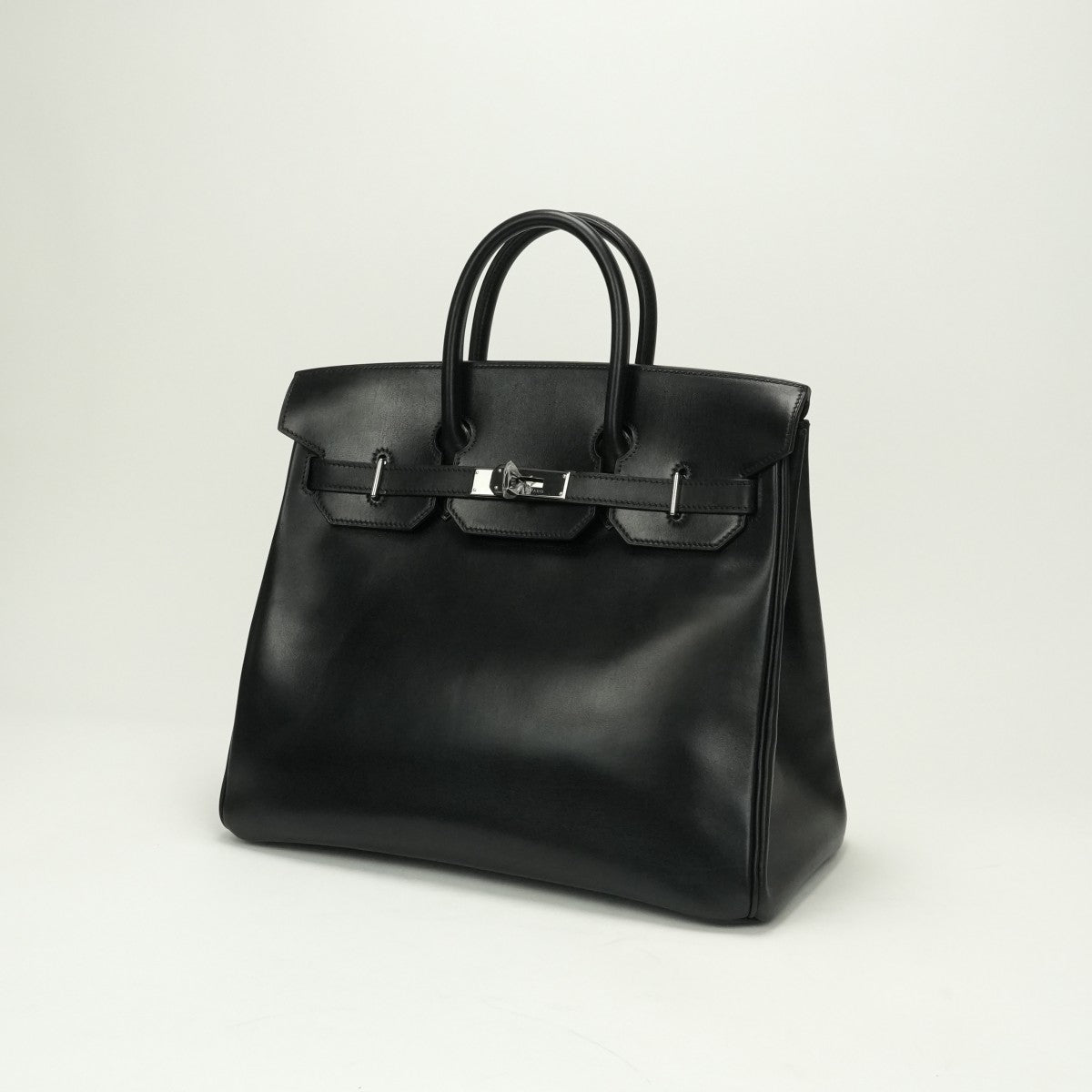 HERMES HERMES Haut a courroies 32 Haut a courroies 32 Bag, Tote Bag, Box Calf, Noir, Black, Silver