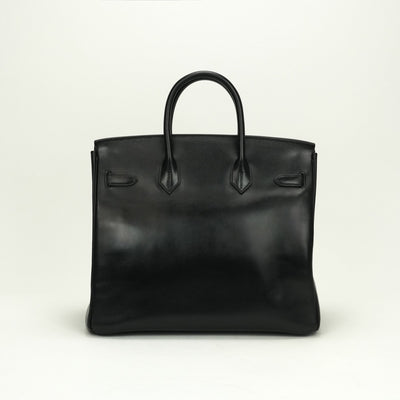 HERMES HERMES Haut a courroies 32 Haut a courroies 32 Bag, Tote Bag, Box Calf, Noir, Black, Silver