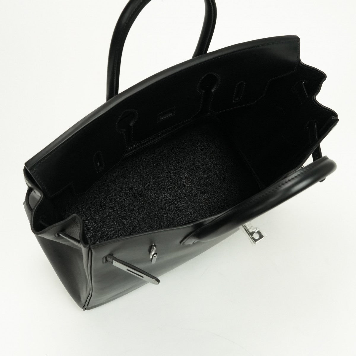 HERMES HERMES Haut a courroies 32 Haut a courroies 32 Bag, Tote Bag, Box Calf, Noir, Black, Silver
