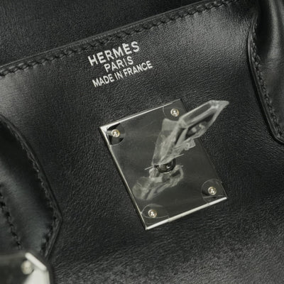HERMES HERMES Haut a courroies 32 Haut a courroies 32 Bag, Tote Bag, Box Calf, Noir, Black, Silver