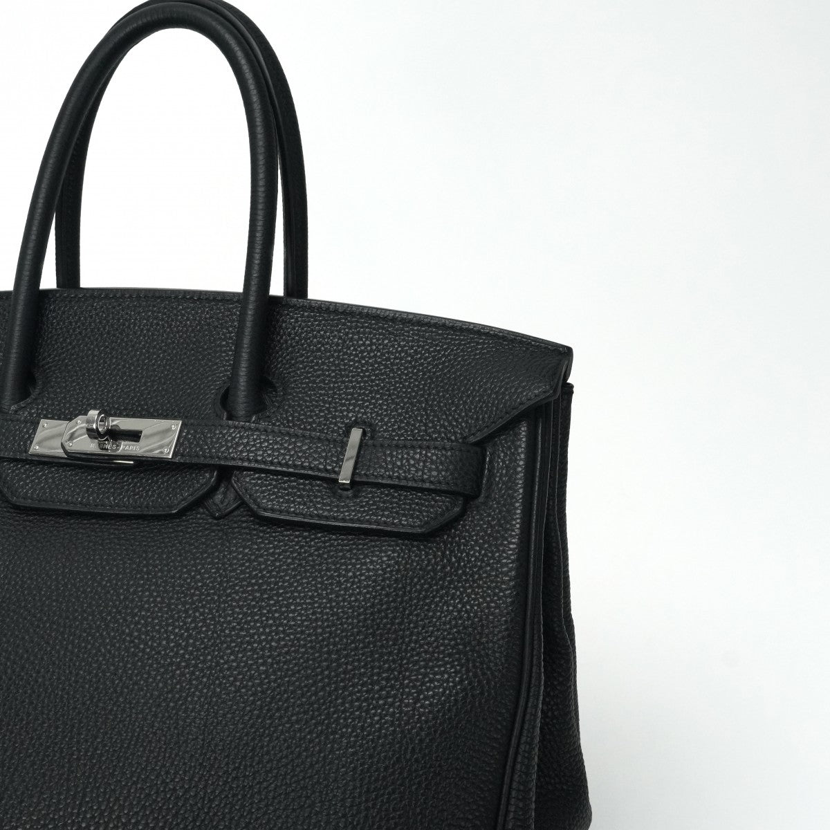 HERMES 爱马仕 Birkin 35 Birkin 35 手提袋多哥黑色银色硬件