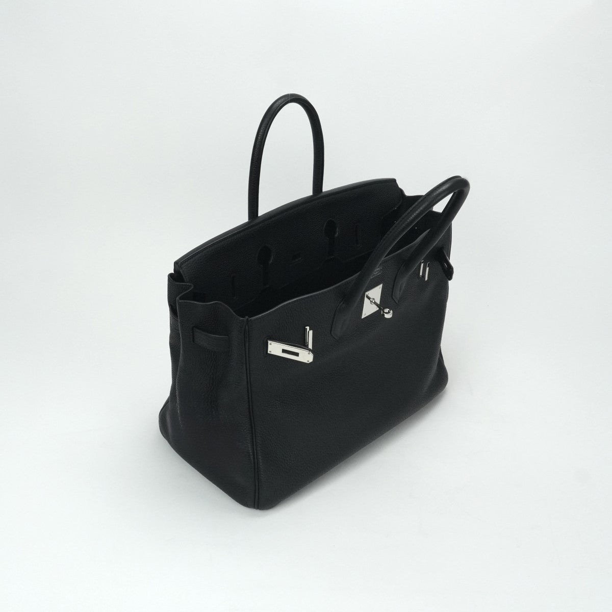 HERMES 爱马仕 Birkin 35 Birkin 35 手提袋多哥黑色银色硬件