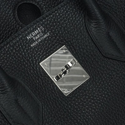 HERMES 爱马仕 Birkin 35 Birkin 35 手提袋多哥黑色银色硬件