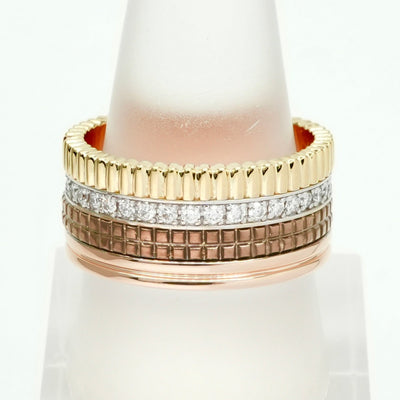 BOUCHERON Boucheron Quatre经典钻石戒指 Large 牛经典钻石 Large Quatre Classic Ring 750黄金粉红色白色金色黄金棕色黄金黄金白色金色粉红色棕色棕色PVD