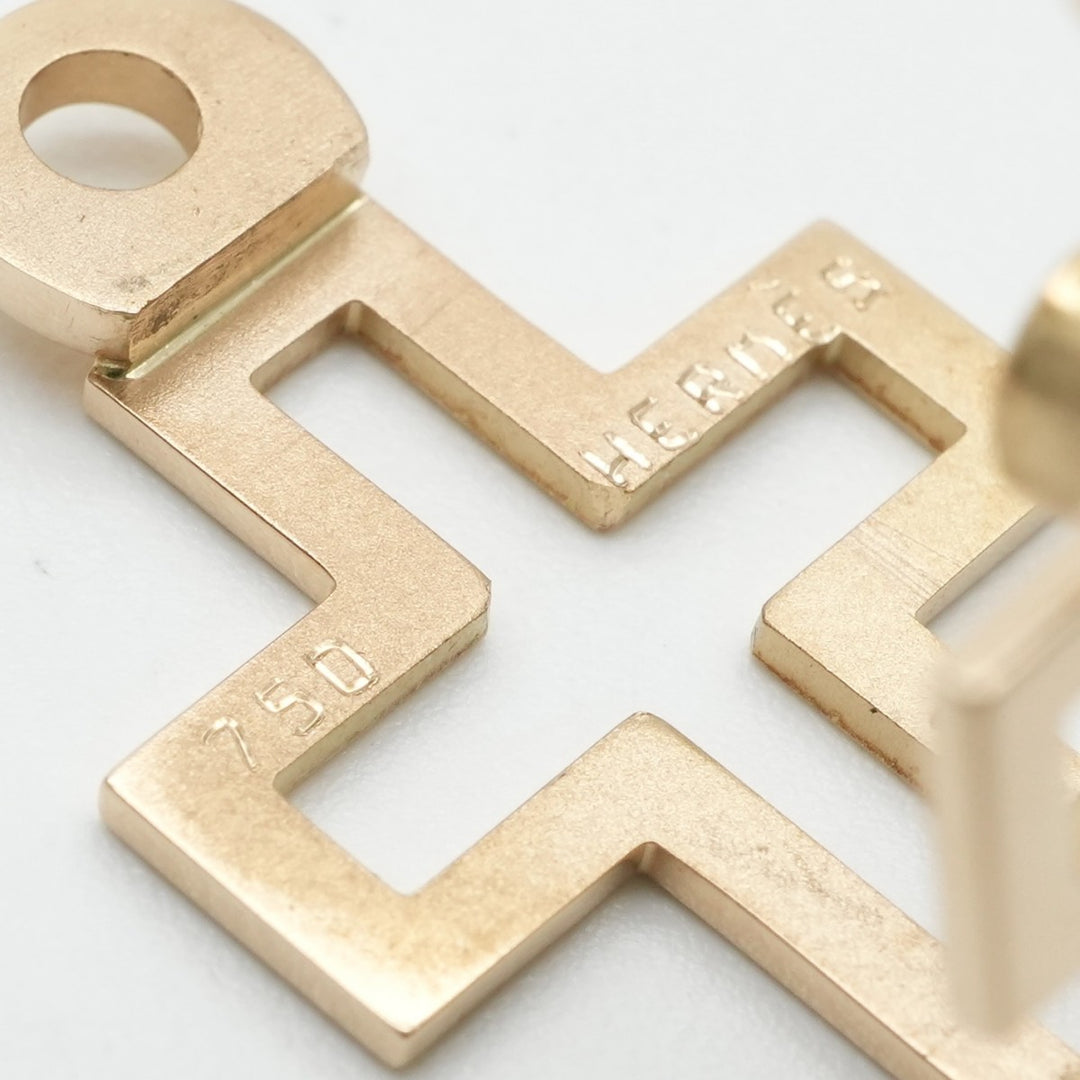 エルメス HERMES クロス クロス ネックレス ペンダント チョーカー 750 ゴールド 金 アンティーク　レア　希少 エルメス HERMES クロス クロス ネックレス ペンダント チョーカー 750