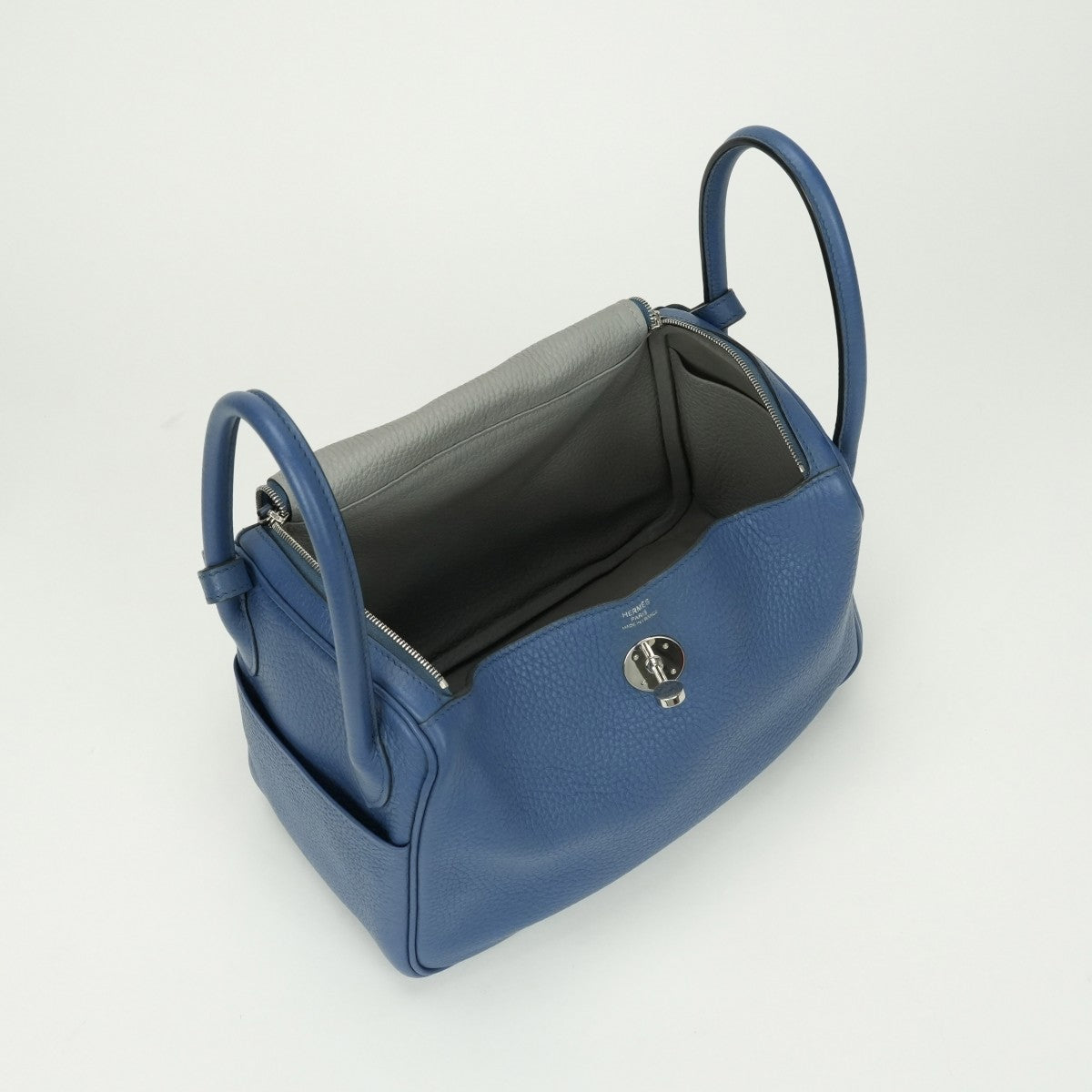 HERMES HERMES Lindy 26 Lindy 26 Verso Tote bag Toryon Clemence Blue Agat Grimoett Blue Grey Blue Silver Metal Fitting Handbag Shoulder Bag 2way