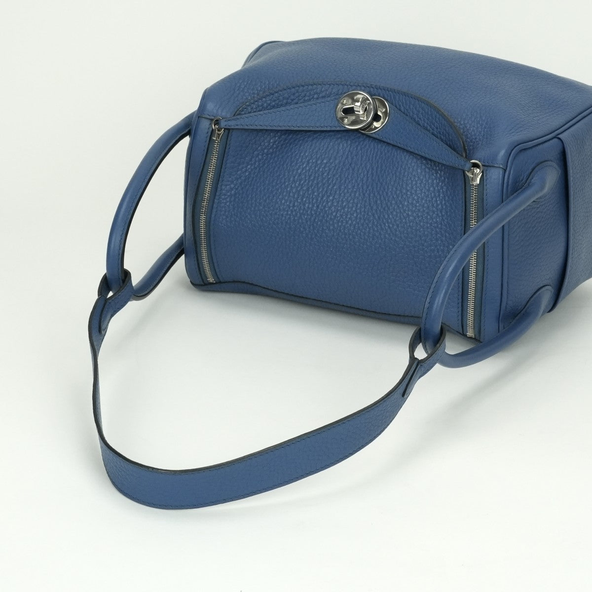 HERMES HERMES Lindy 26 Lindy 26 Verso Tote bag Toryon Clemence Blue Agat Grimoett Blue Grey Blue Silver Metal Fitting Handbag Shoulder Bag 2way