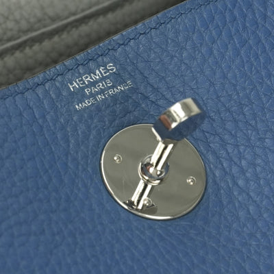 HERMES HERMES Lindy 26 Lindy 26 Verso Tote bag Toryon Clemence Blue Agat Grimoett Blue Grey Blue Silver Metal Fitting Handbag Shoulder Bag 2way