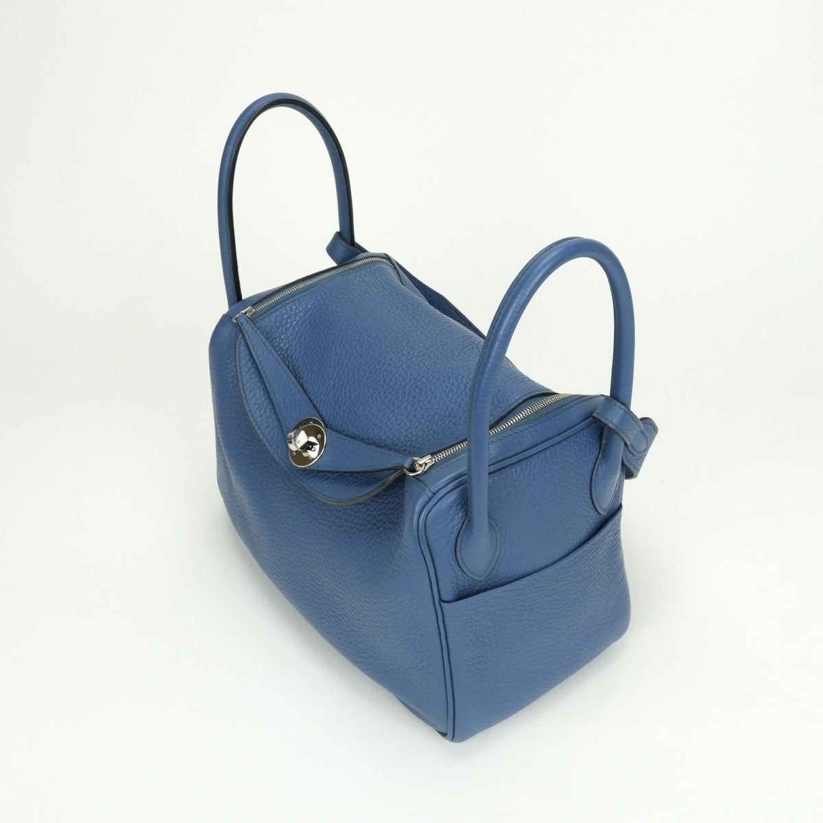 HERMES HERMES Lindy 26 Lindy 26 Verso Tote bag Toryon Clemence Blue Agat Grimoett Blue Grey Blue Silver Metal Fitting Handbag Shoulder Bag 2way