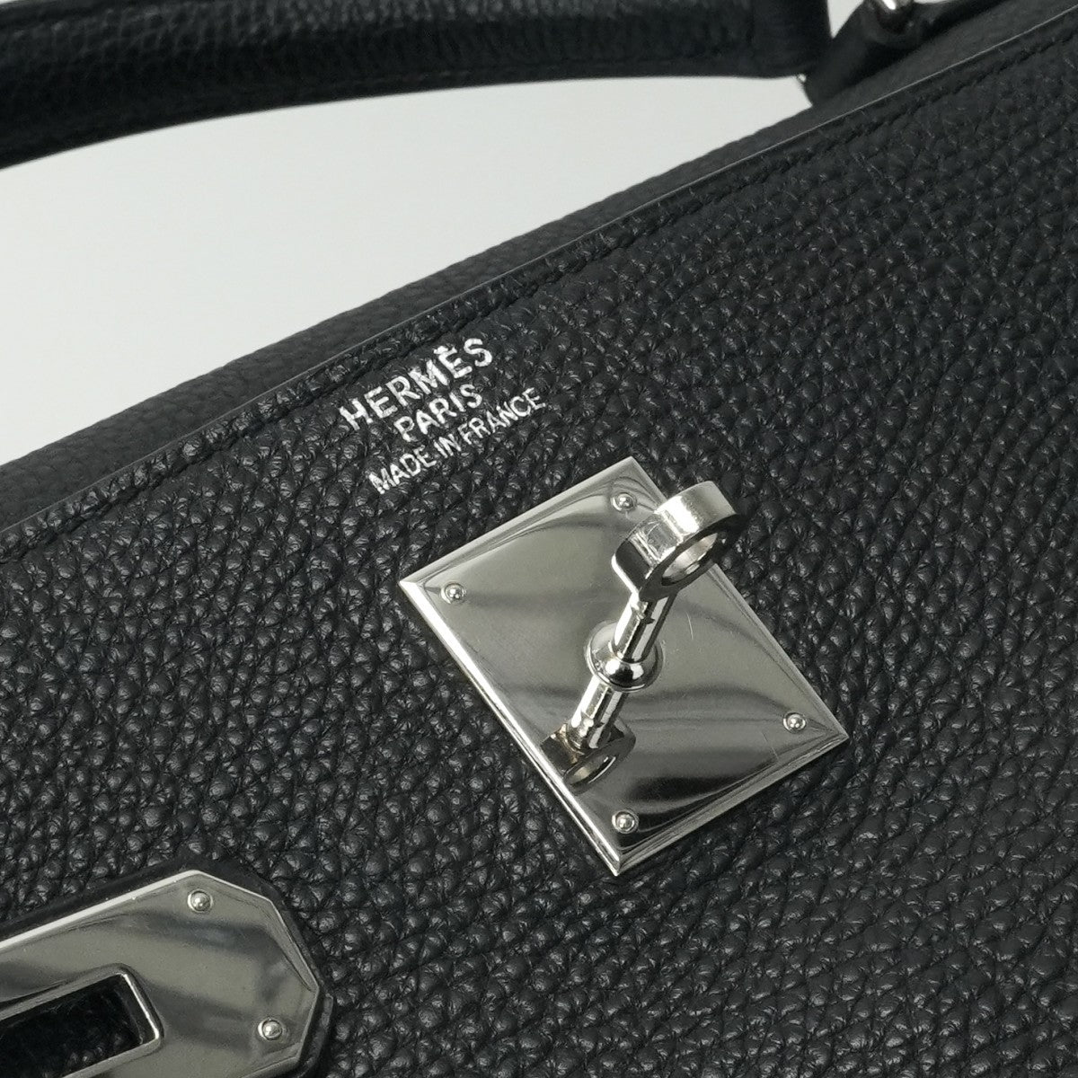 HERMES 爱马仕 Kelly 40 Kelly 40个袋子，手提袋，肩膀袋，多哥黑色，黑色，银色硬件
