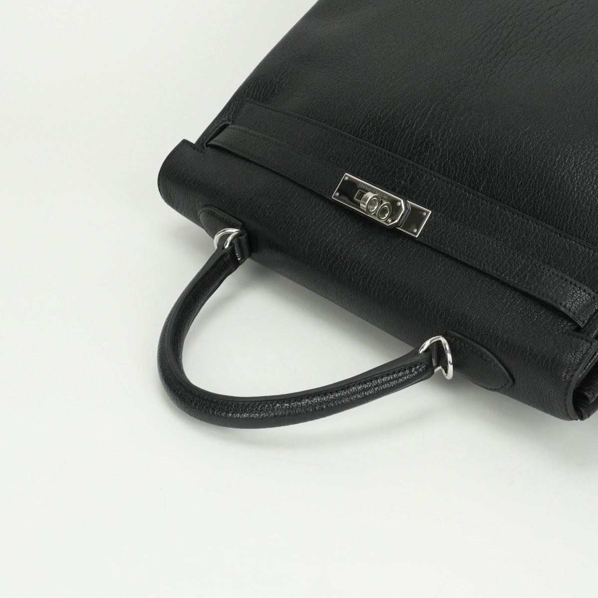 HERMES HERMES Kelly 35 Kelly 35 Bag, tote bag, shoulder bag, chevre, coromandel noir, noir, black, black, silver hardware Chevre mysore