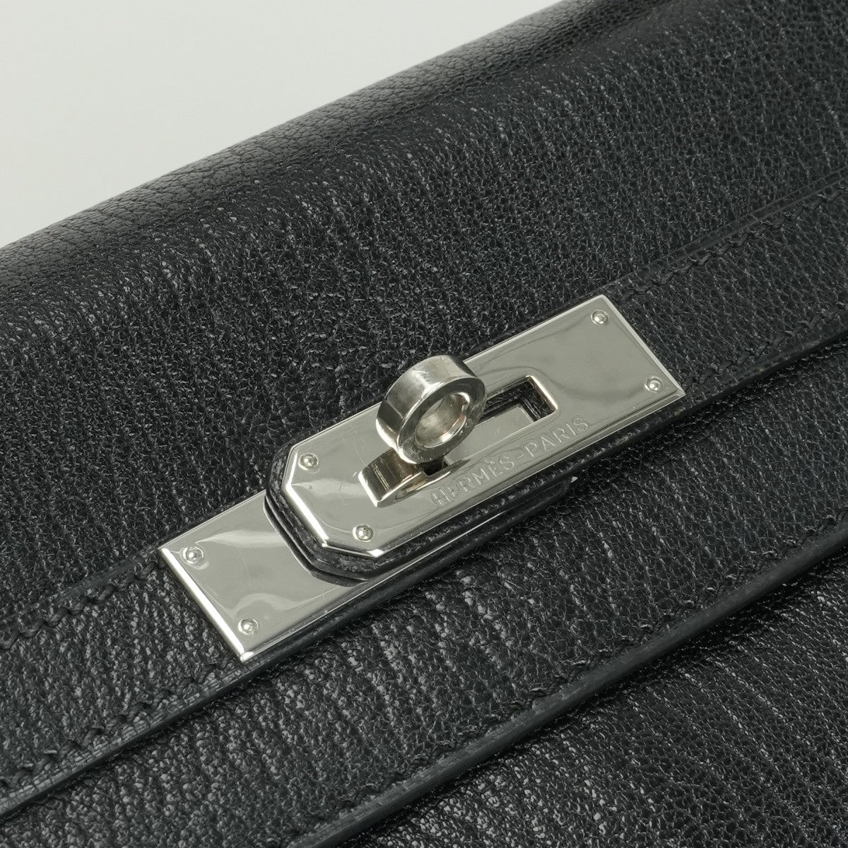 HERMES HERMES Kelly 35 Kelly 35 Bag, tote bag, shoulder bag, chevre, coromandel noir, noir, black, black, silver hardware Chevre mysore