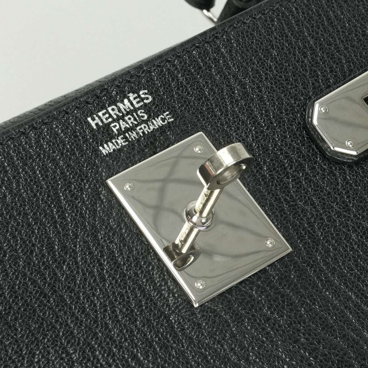 HERMES HERMES Kelly 35 Kelly 35 Bag, tote bag, shoulder bag, chevre, coromandel noir, noir, black, black, silver hardware Chevre mysore