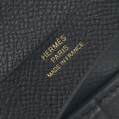 HERMES 爱马仕 Bearn compact Bearn compact 钱包，比福尔德钱包，迷你钱包，迷你钱包，爱普生，黑色，黑色，金色硬件，沃伊·爱普生
