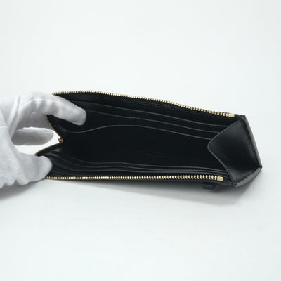 ザ ロウ THE ROW 財布 長財布 ロングウォレット レザー ブラック 黒 ゴールド金具 ショルダーバッグ
