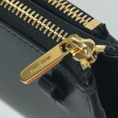 ザ ロウ THE ROW 財布 長財布 ロングウォレット レザー ブラック 黒 ゴールド金具 ショルダーバッグ