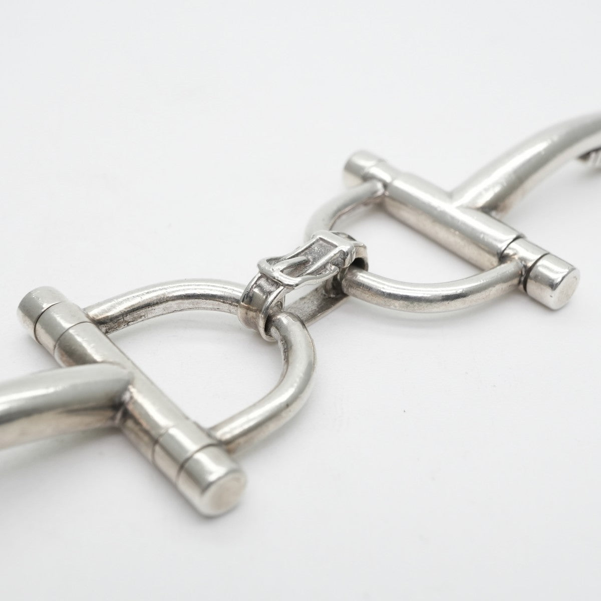 HERMES Hermes Horsebit Horsebit 팔찌 팔찌 커프 SV800 실버 헤르메스 파리 희귀 희귀 골동품