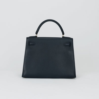 エルメス HERMES ケリー28 ケリー 28 バッグ トートバッグ ショルダーバッグ クシュベル ネイビー 青 紺 ゴールド金具 エプソン ヴォーエプソン