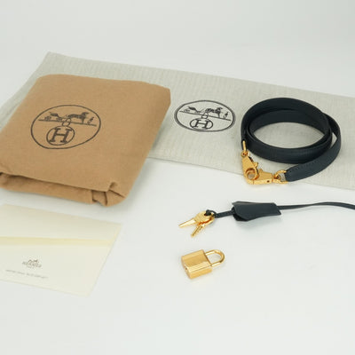 エルメス HERMES ケリー28 ケリー 28 バッグ トートバッグ ショルダーバッグ クシュベル ネイビー 青 紺 ゴールド金具 エプソン ヴォーエプソン