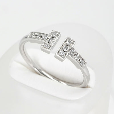 ティファニー TIFFANY&Co. ワイヤー リング Tワイヤー 18K ホワイトゴールド ティファニー T リング 指輪 750WG シルバー ダイヤモンド 　ホワイトゴールド