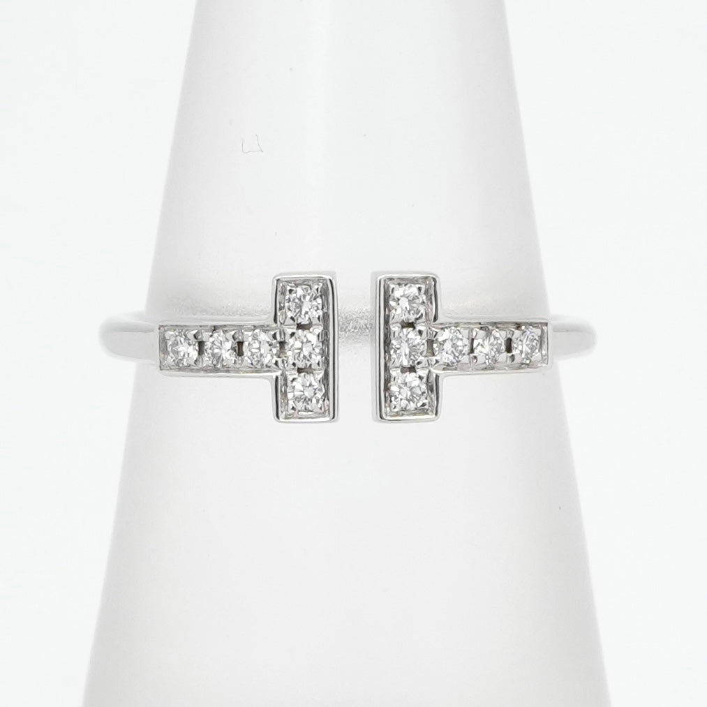 ティファニー TIFFANY&Co. ワイヤー リング Tワイヤー 18K ホワイトゴールド ティファニー T リング 指輪 750WG シルバー ダイヤモンド 　ホワイトゴールド