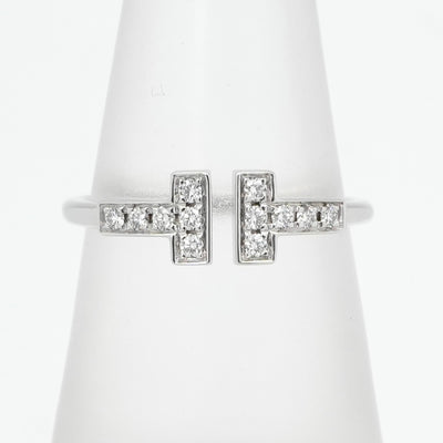 ティファニー TIFFANY&Co. ワイヤー リング Tワイヤー 18K ホワイトゴールド ティファニー T リング 指輪 750WG シルバー ダイヤモンド 　ホワイトゴールド