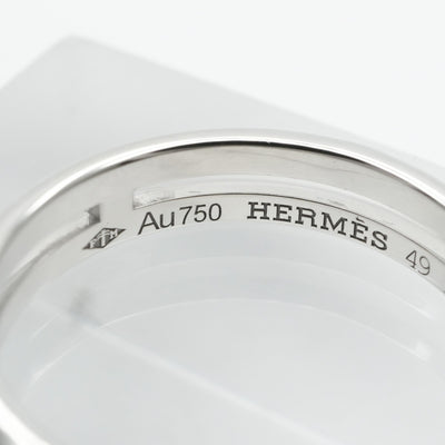 HERMES 爱马仕结婚戒指结婚戒指Arianne Ring 750wg银色结婚戒指婚姻戒指白金
