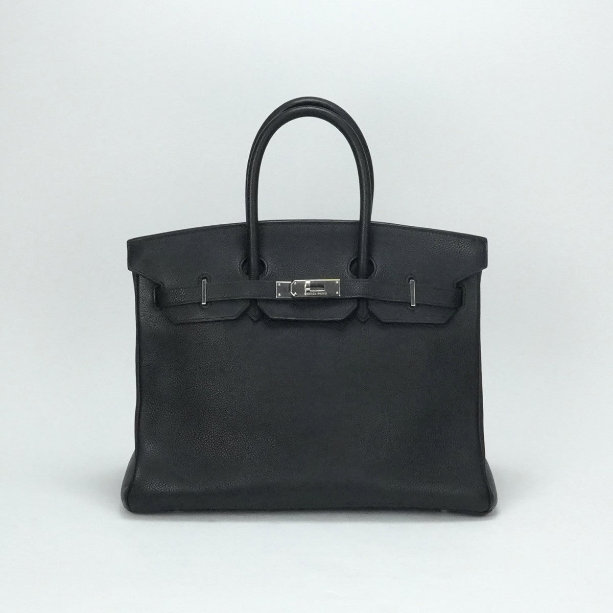 HERMES 爱马仕 Birkin 35 Birkin 35 手提袋多哥黑色银色硬件