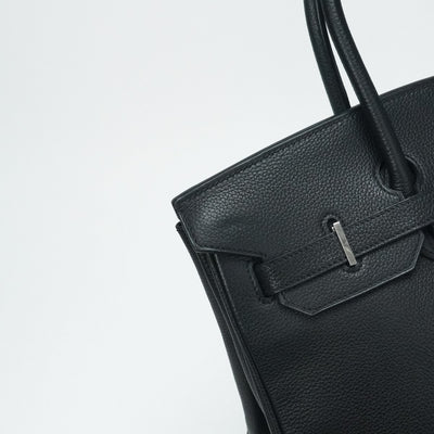 HERMES 爱马仕 Birkin 35 Birkin 35 手提袋多哥黑色银色硬件
