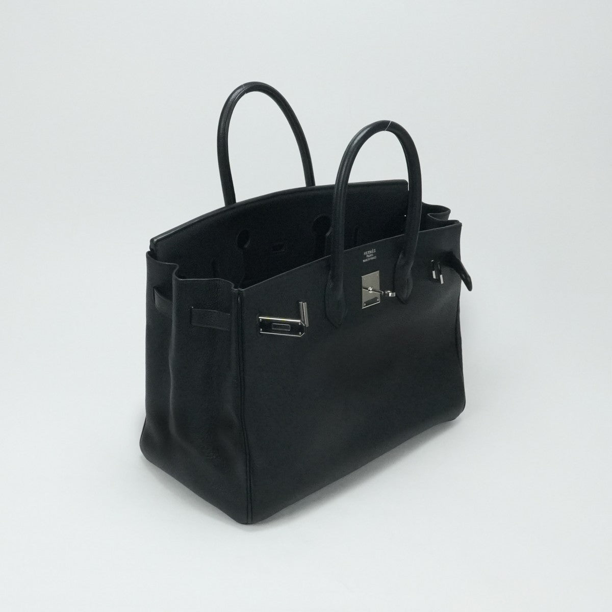 HERMES 爱马仕 Birkin 35 Birkin 35 手提袋多哥黑色银色硬件
