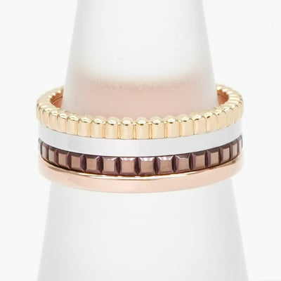 BOUCHERON Boucheron Quatre Classic Ring Small Quatre ring Quatre Classic Ring 750黄金粉红色白色金色黄金棕色黄金黄金白色金色粉红色棕色棕色PVD