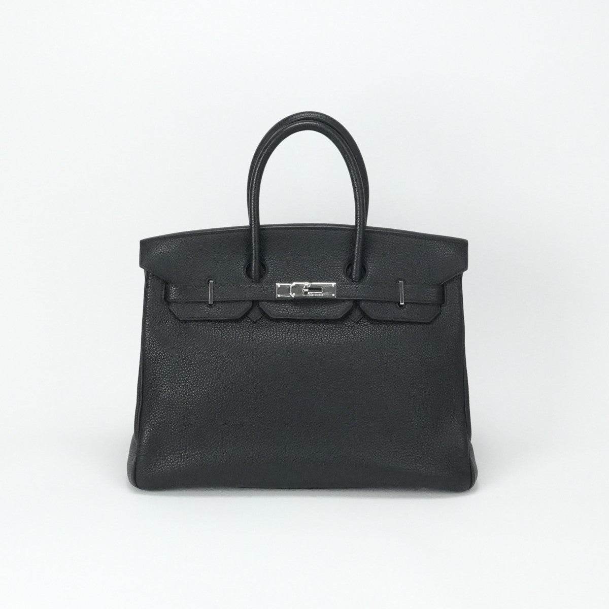 HERMES 爱马仕 Birkin 35 Birkin 35 手提袋多哥黑色银色硬件