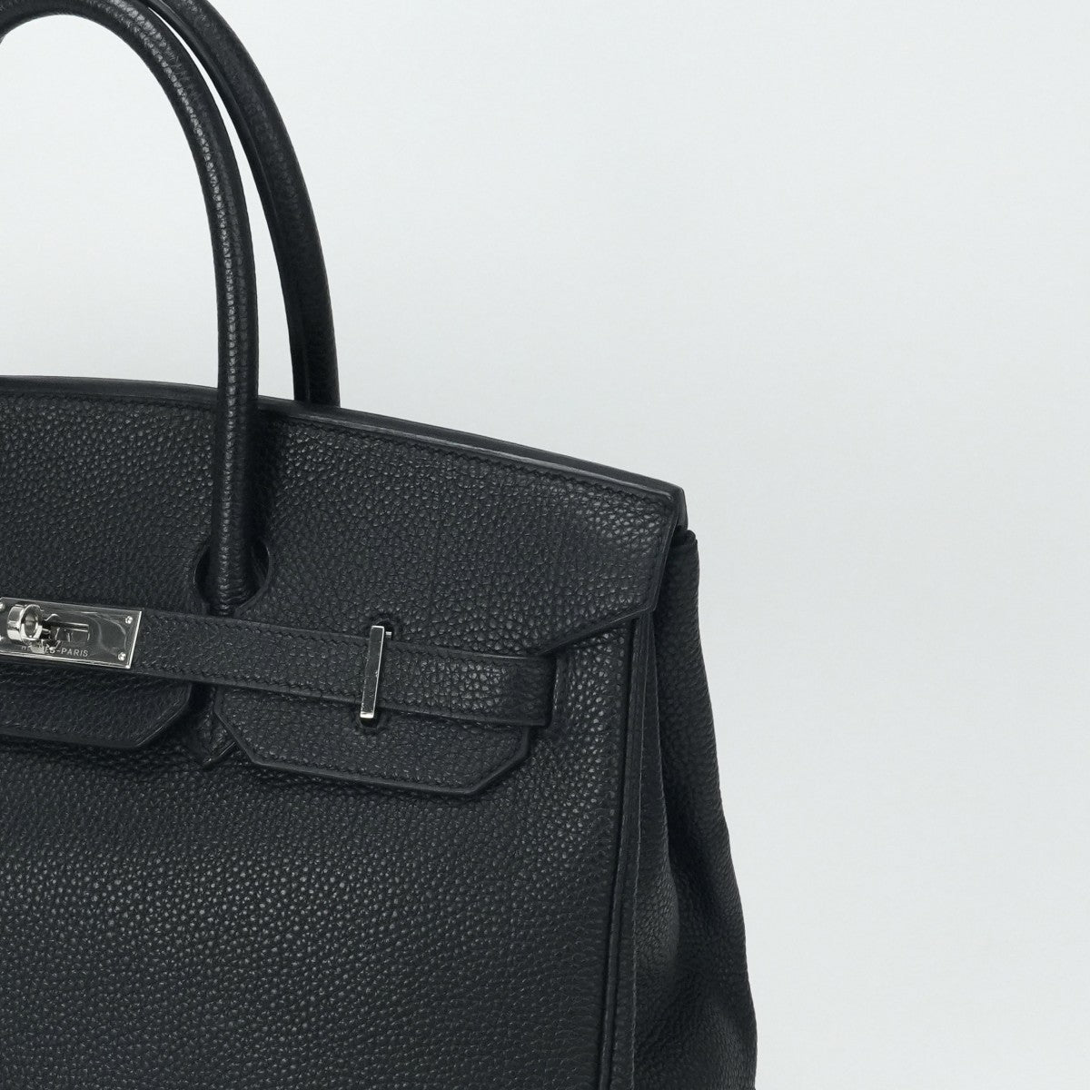 HERMES 爱马仕 Birkin 35 Birkin 35 手提袋多哥黑色银色硬件