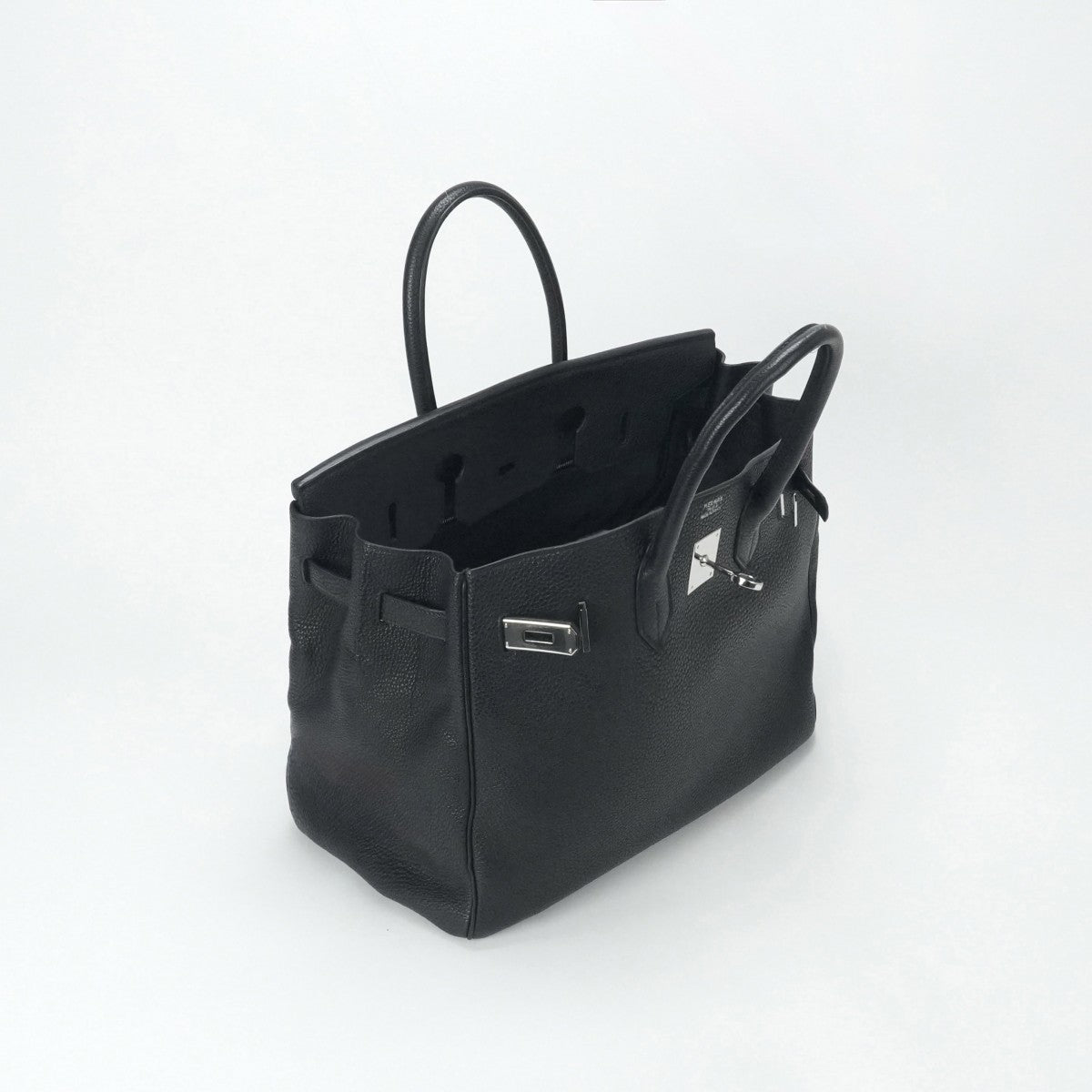 HERMES 爱马仕 Birkin 35 Birkin 35 手提袋多哥黑色银色硬件