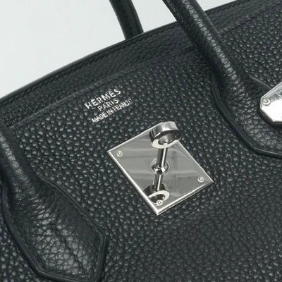 HERMES 爱马仕 Birkin 35 Birkin 35 手提袋多哥黑色银色硬件