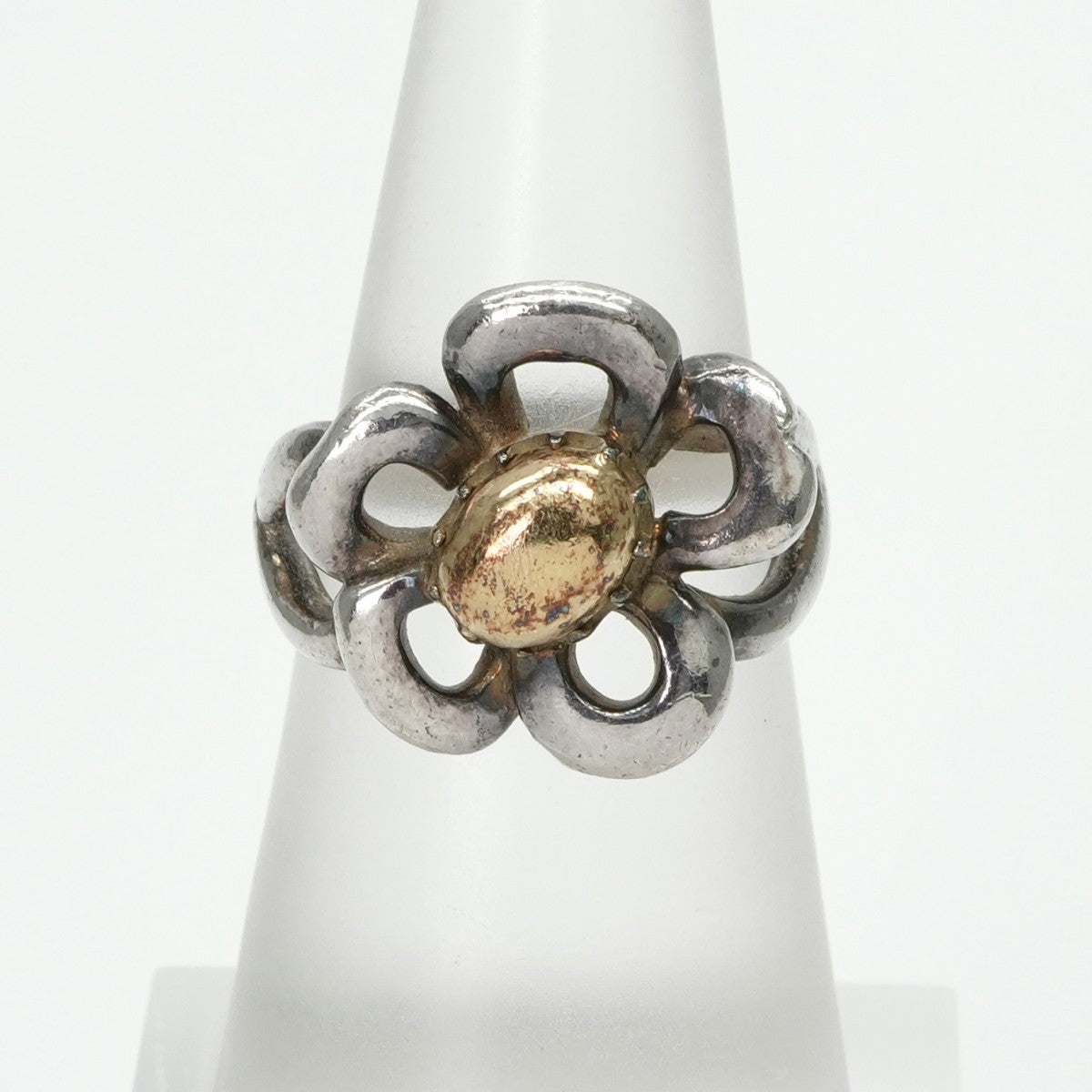 HERMES 헤르메스 Flower Flower 링 750/925은 골동품 희귀 꽃
