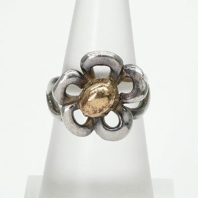 HERMES 헤르메스 Flower Flower 링 750/925은 골동품 희귀 꽃